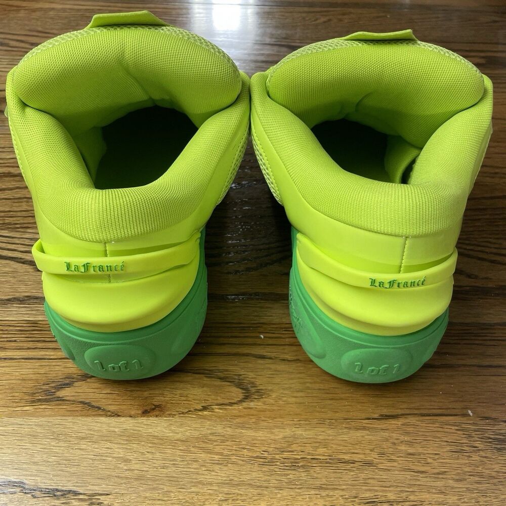 Puma La France Assist Slime Green Lime LaMelo Ball Shoe Sneaker Size 13 Mens NEW - Picture 5 of 7